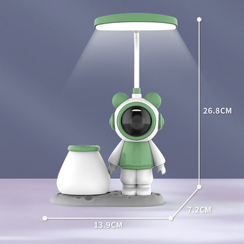 Творчески астронавт Космонавт Настолна лампа Защита на очите Учебна лампа LED лампа за четене Нощно спално помещение USB зареждане Нощна лампа