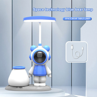 Loominguline astronaut Spaceman laualamp silmade kaitse õppelamp LED-lugemislamp voodi kõrval ühiselamu USB-laaditav öövalgusti