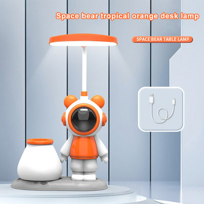 Loominguline astronaut Spaceman laualamp silmade kaitse õppelamp LED-lugemislamp voodi kõrval ühiselamu USB-laaditav öövalgusti