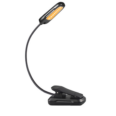 Clip de citire LED Lampă de birou cu clips Protejați-vă ochii 360 ° Rotire 3 temperaturi de culoare 9 Luminozitate 5W