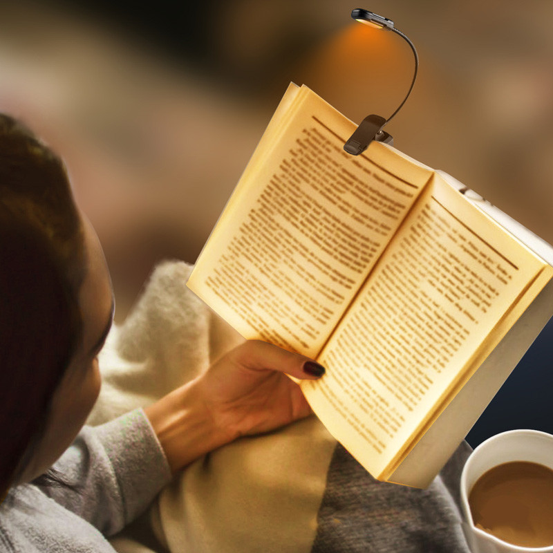 Clip de citire LED Lampă de birou cu clips Protejați-vă ochii 360 ° Rotire 3 temperaturi de culoare 9 Luminozitate 5W