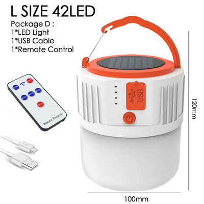 LED päikese laadimisvalgusti Energiasäästlik USB 42 lambi helmespirn ööturu lamp mobiilne välikämpingu voolukatkestuse avariilamp