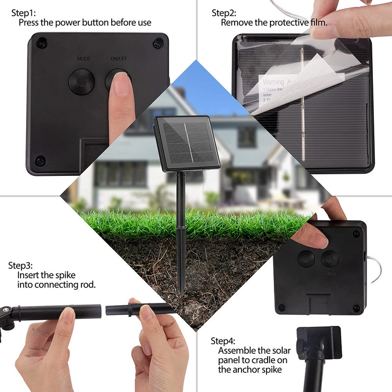 32m 22m 7m LED saules gaisma āra pasaku vītnes stīgu gaismas ūdensnecaurlaidīga dārza svētku lampa Ziemassvētku pagalma iekšpagalma ballīšu dekors