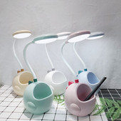 Lampă de masă LED, reîncărcabilă prin USB, lumină de noapte, pliabilă, flexibilă, pentru birou, protecție pentru ochi, suport multifuncțional pentru pix pentru învățare
