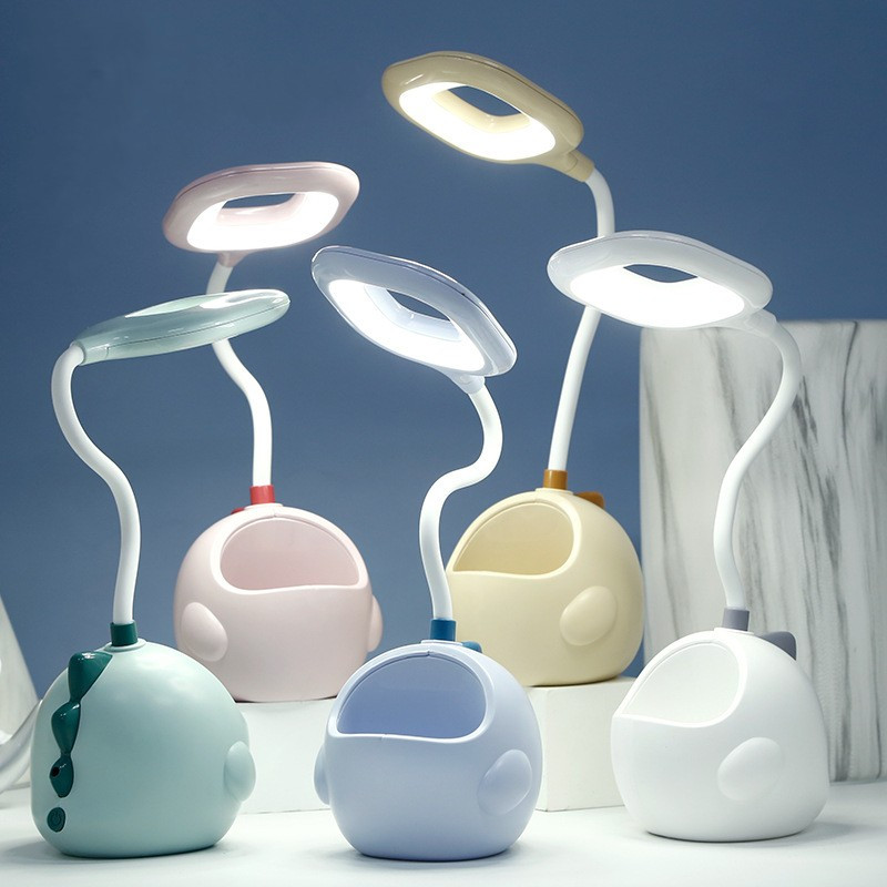 Lampă de masă LED, reîncărcabilă prin USB, lumină de noapte, pliabilă, flexibilă, pentru birou, protecție pentru ochi, suport multifuncțional pentru pix pentru învățare