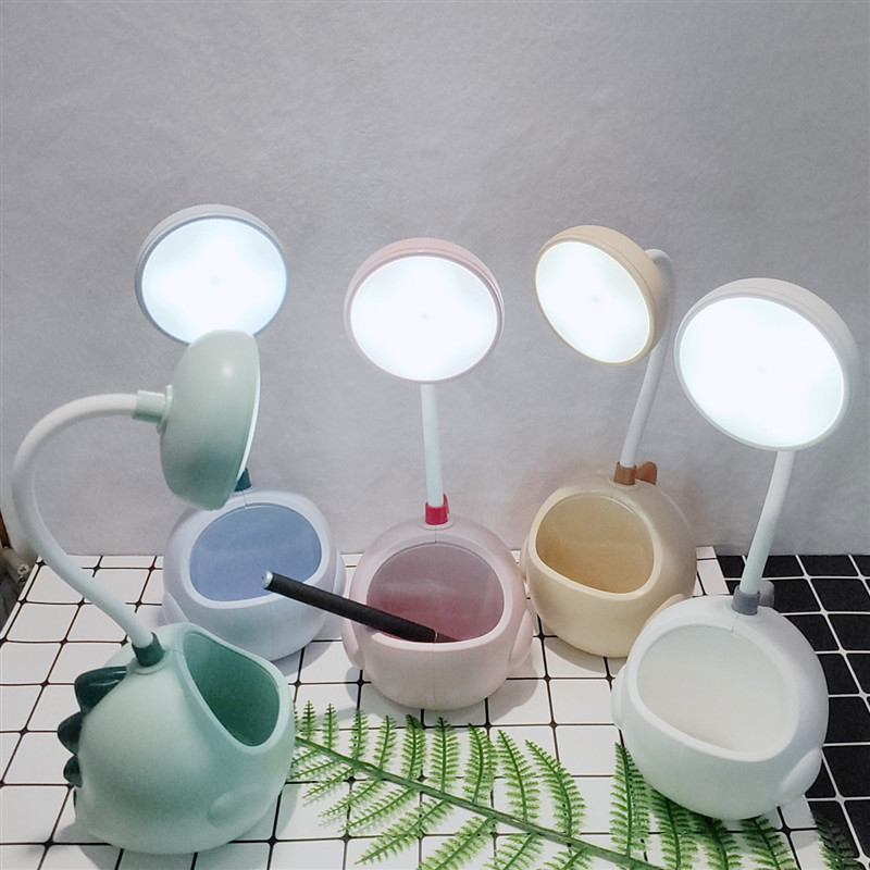 Lampă de masă LED, reîncărcabilă prin USB, lumină de noapte, pliabilă, flexibilă, pentru birou, protecție pentru ochi, suport multifuncțional pentru pix pentru învățare