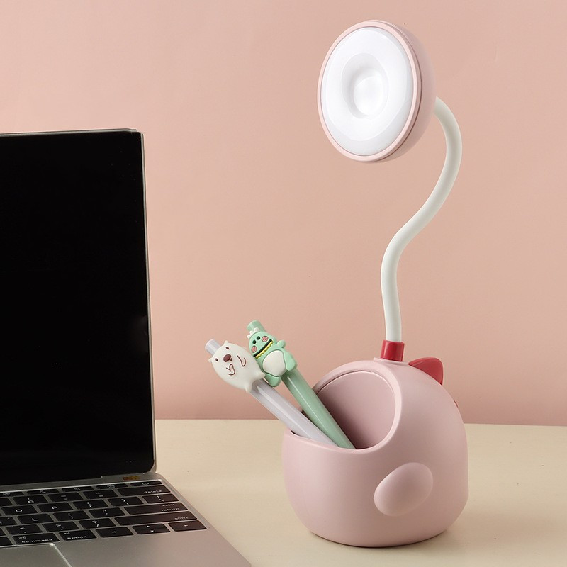 Lampă de masă LED, reîncărcabilă prin USB, lumină de noapte, pliabilă, flexibilă, pentru birou, protecție pentru ochi, suport multifuncțional pentru pix pentru învățare