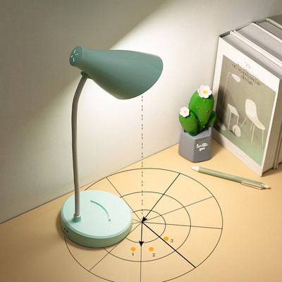 Portabil USB reîncărcabil LED Protecție pliabilă pentru ochi Reglare la atingere Lucru de lectură Lampă de birou Carte Pat Birou Dedicat