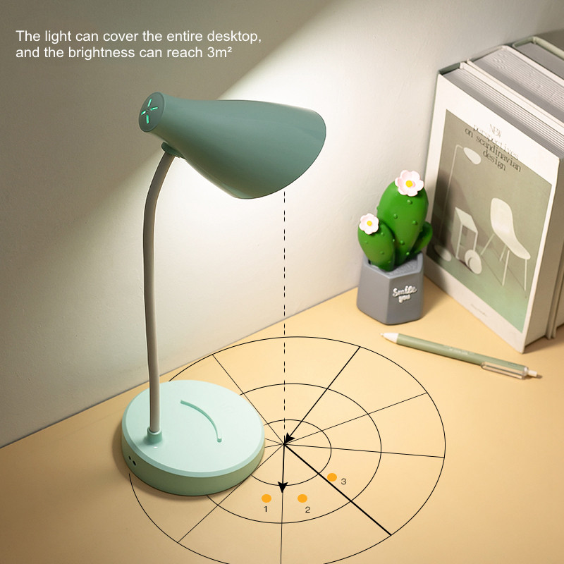 Portabil USB reîncărcabil LED Protecție pliabilă pentru ochi Reglare la atingere Lucru de lectură Lampă de birou Carte Pat Birou Dedicat