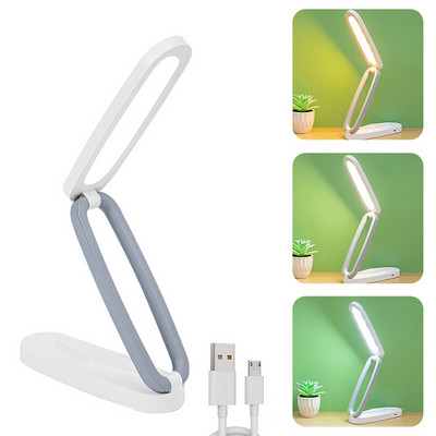 Összecsukható asztali asztali lámpa, új érkezés 3 színben, hőmérséklet tompítás, fokozat nélkül vezeték nélküli otthoni irodai könyvek lámpa