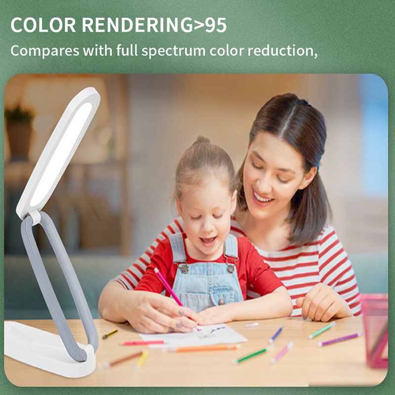 Összecsukható asztali asztali lámpa, új érkezés 3 színben, hőmérséklet tompítás, fokozat nélkül vezeték nélküli otthoni irodai könyvek lámpa