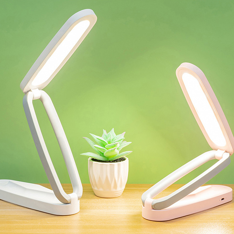 Összecsukható asztali asztali lámpa, új érkezés 3 színben, hőmérséklet tompítás, fokozat nélkül vezeték nélküli otthoni irodai könyvek lámpa