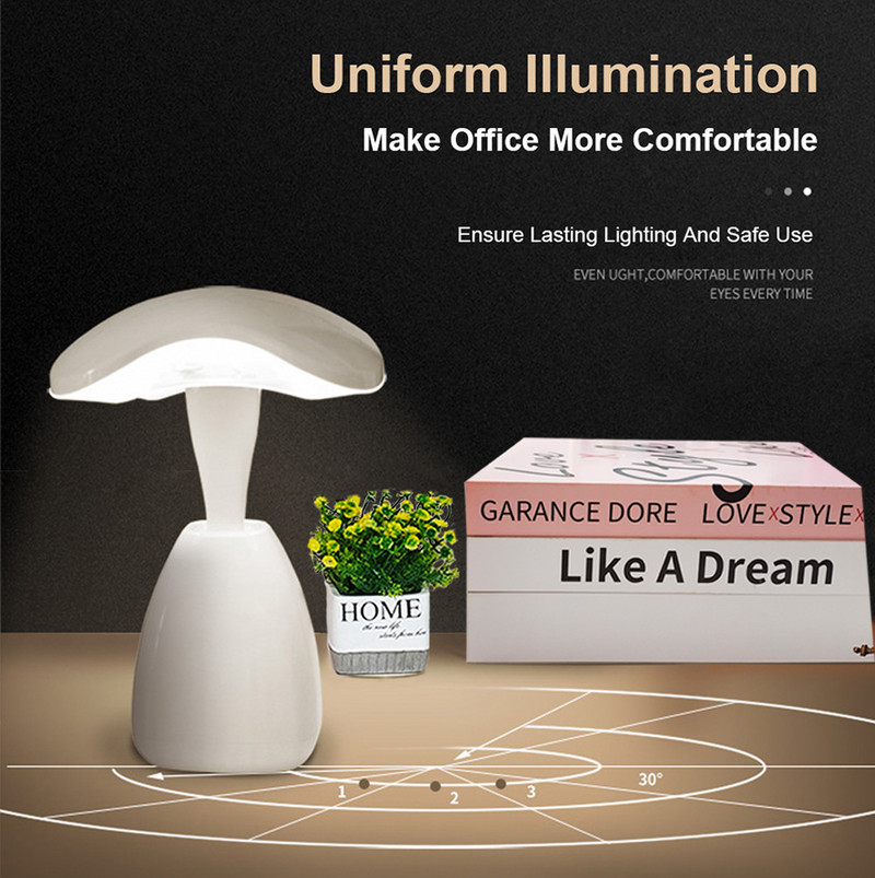 Lampă de birou tactilă în formă de ciupercă Protecția ochilor Învățare conectabilă lectură Lămpi cu lumină de studio pentru masă de studiu scris noapte strălucitoare