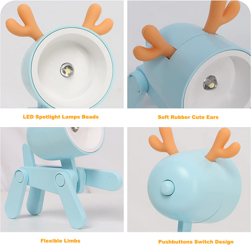 Mini Led lauavalgusti loominguline kokkupandav koerakujuline öövalgus lauaarvuti meisterdamise laualamp kodumagamistoa festivali kingituseks