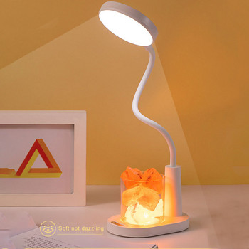 LED настолна лампа с докосване 3 цвята затъмняваща защита за очите Нощна лампа Настолна USB акумулаторна нощна масичка за кабинет Спалня