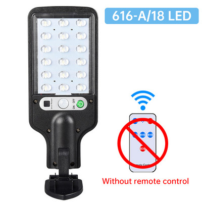 COB LED napelemes utcai lámpa kültéri vízálló 3 módú távirányítós PIR mozgásérzékelős napelemes lámpa kerti biztonsági fali lámpához