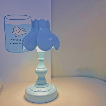 USB акумулаторна настолна лампа за спалня Сензорен превключвател 3 цвята Бебешки детски нощни лампи Творческа декоративна лампа за изследване на четене