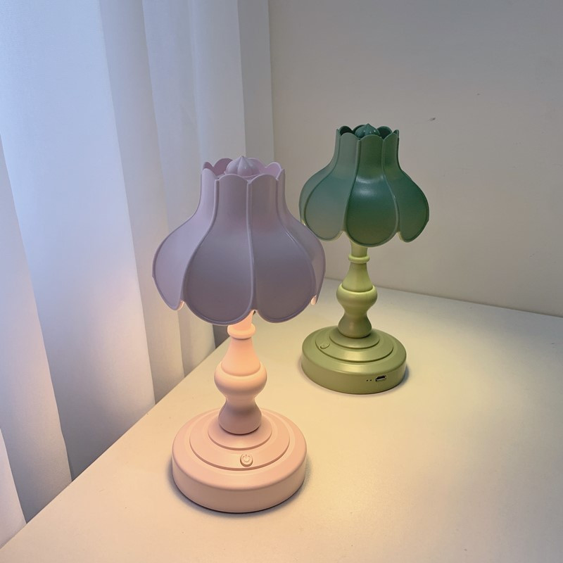 USB újratölthető hálószoba asztali lámpa érintőkapcsoló 3 színű baba gyermek éjszakai fények kreatív dekorációs lámpa olvasáshoz