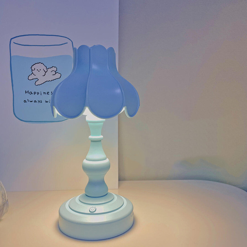 USB újratölthető hálószoba asztali lámpa érintőkapcsoló 3 színű baba gyermek éjszakai fények kreatív dekorációs lámpa olvasáshoz