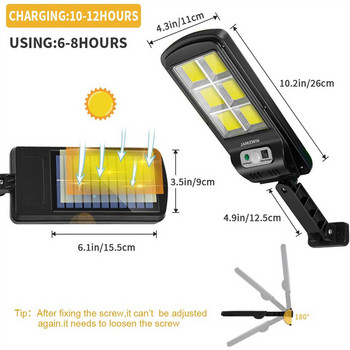 Solar Street Lights Outdoor Wireless Security Αισθητήρας κίνησης τοίχου για εξωτερικά ηλιακά φώτα Solar Led Reflector 500W Εξωτερικός