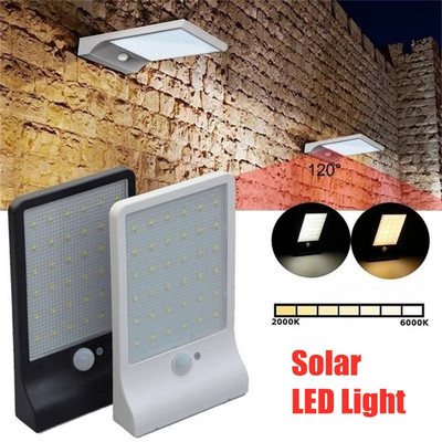 48/36LED — ar/bez stieņa saules enerģijas kustības sensora Dārza drošības lampa āra ūdensnecaurlaidīga gaisma dārza sienas lampa Saules gaismas