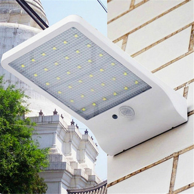 48/36LED--Cu/Fără tijă Senzor de mișcare cu energie solară Lampă de securitate pentru grădină Lumină impermeabilă în aer liber Lampă de perete de grădină Lumini solare