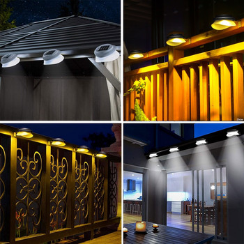 Ηλιακά φωτιστικά LED Αδιάβροχα Διακοσμητικά Φωτιστικά Τοίχου Εξωτερικού Κήπου Φώτα Υδρορροής για Φράχτη Κήπο Τοπίο Πεζοδρόμιο