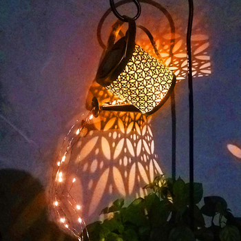Соларна лейка Светлина Висяща водопадна лампа Водоустойчива външна градинска декорация Двор Веранда Тревна площ Пейзажно осветление на задния двор
