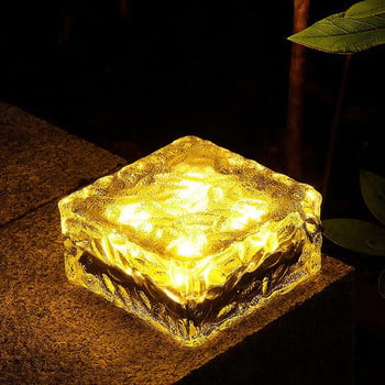 Solar Led Ice Cube Φωτιστικά από τούβλα εξωτερικού χώρου 4 LED αδιάβροχη σκάλα Βήμα Paver Φωτιστικό κήπου Αίθριο γκαζόν Φωτιστικό διακόσμησης κήπου