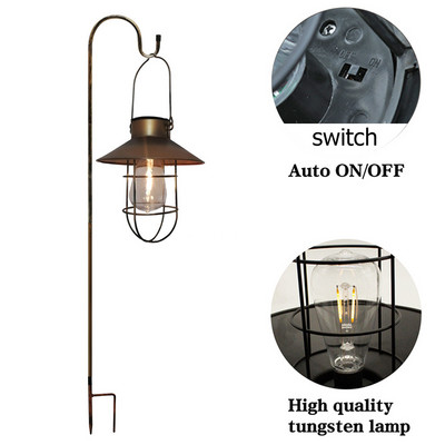 Retro päikeselatern õues rippuv päikesevalgus vintage päikesevalgusti sooja valge pirniga aiahoovi siseõue jõulupeo sisekujunduseks