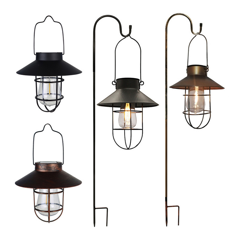 Retro päikeselatern õues rippuv päikesevalgus vintage päikesevalgusti sooja valge pirniga aiahoovi siseõue jõulupeo sisekujunduseks