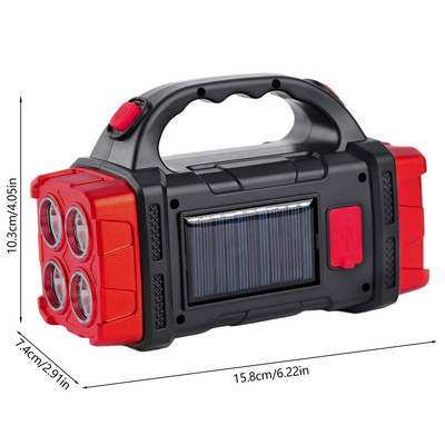 Lanterne solare portabile Lanternă puternică COB, reîncărcabilă prin USB, lampă de camping în aer liber, lanternă portabilă de urgență, rezistentă la apă