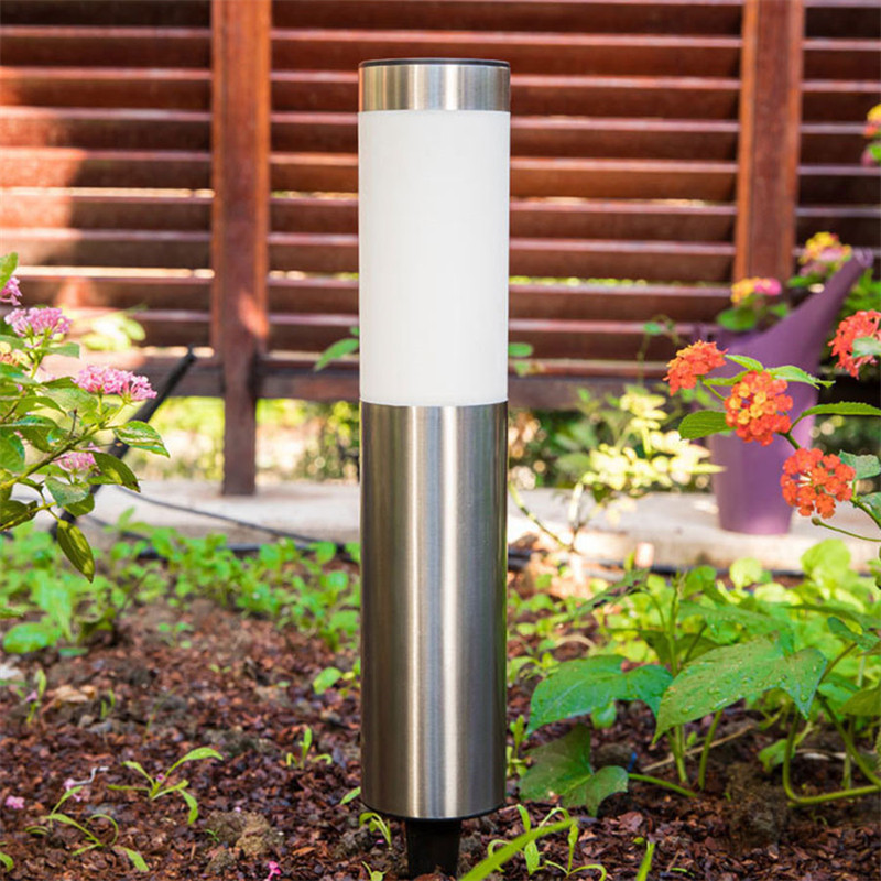 Napelemes kerti világítás Napelemes rozsdamentes acél kerti ösvény világítás kültéri táj fénykapu oszlop terasz udvar felhajtó füves lámpa
