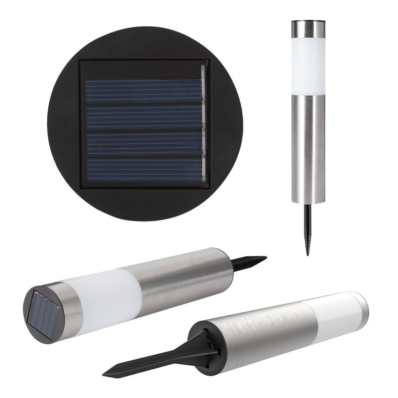 Napelemes kerti világítás Napelemes rozsdamentes acél kerti ösvény világítás kültéri táj fénykapu oszlop terasz udvar felhajtó füves lámpa