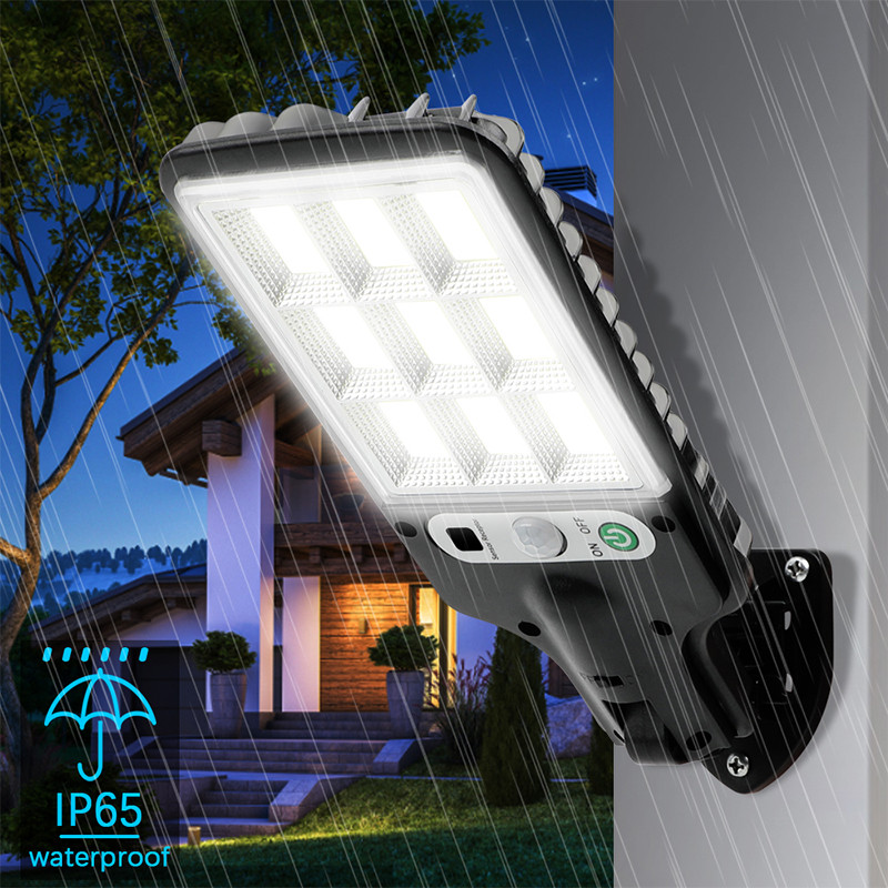 Lampă solară de exterior cu LED-uri de perete Ilumini solare de grădină impermeabile 3 moduri de lumină cu senzor de mișcare PIR pentru curtea căii de curte