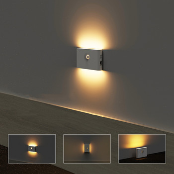 Интелигентна индукционна нощна светлина LED човешко тяло Инфрачервен тип C зареждане Безжична магнитна индукционна светлина Нощна лампа за спалня