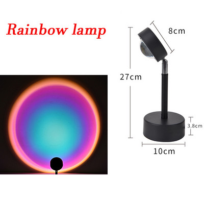 RGB naplemente lámpa Naplemente vetítő lámpa projektor éjszakai fény APP távoli led lámpák hálószoba dekorációhoz fényképezés ajándékok