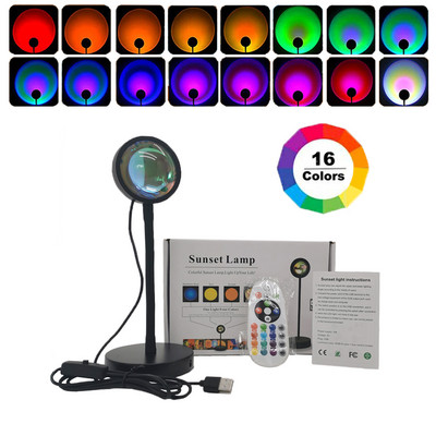 RGB naplemente lámpa Naplemente vetítő lámpa projektor éjszakai fény APP távoli led lámpák hálószoba dekorációhoz fényképezés ajándékok