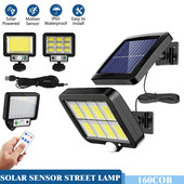 COB LED päikeseenergial töötav välivalgusti PIR liikumisandur veekindel seina avariivalgusti aiakaunistuseks