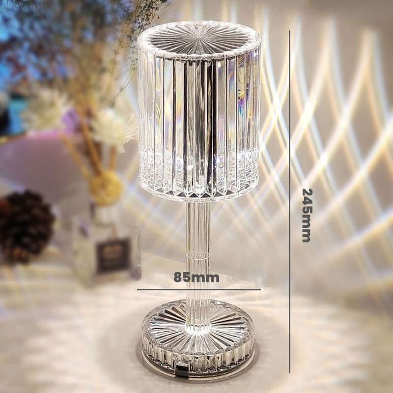 Lampă de masă LED din cristal Telecomandă tactilă Lampă de noapte din acril Lampă de atmosferă de bar romantică Lumină de noapte reîncărcabilă cu schimbare