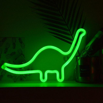 Дизайн на неонова табела с форма на динозавър Нощна лампа Декорация за стена на стая Домашна LED нощна лампа Домашна Коледа за момчета