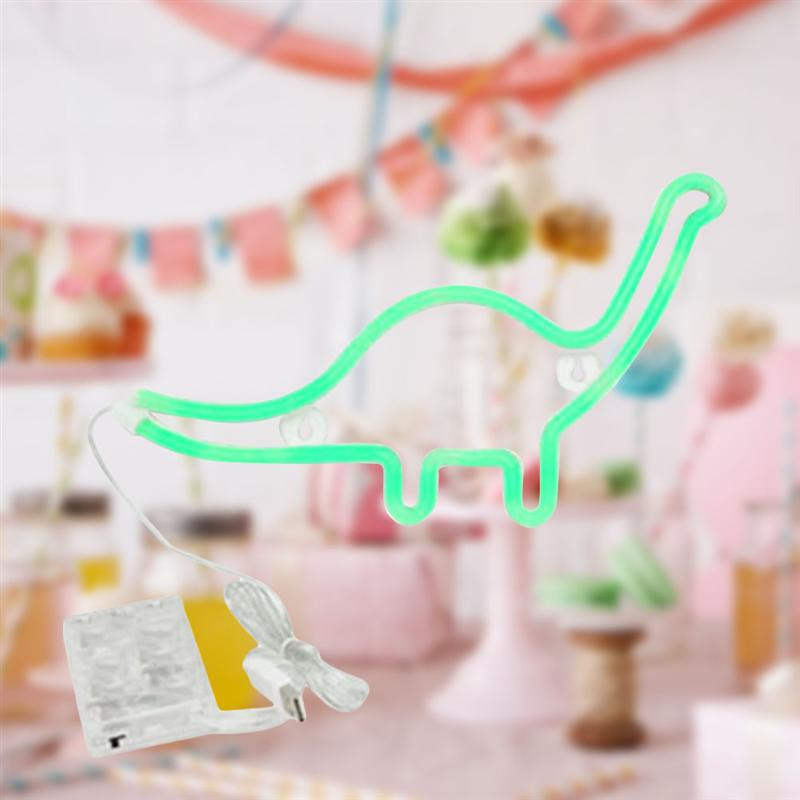 Dinosaur Shape Design Fényreklám éjszakai fény szoba fali dekoráció Otthoni LED éjszakai fény Otthon Karácsony fiúknak