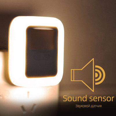 Led Motion Sound Sensor Éjszakai fény Hálószoba Dekorációs Lámpa Otthoni Lépcsőház Szekrény Folyosó Dekoratív Éjszakai lámpa Karácsonyi Ajándékok Gyerekeknek