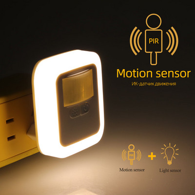 Led Motion Sound Sensor Éjszakai fény Hálószoba Dekorációs Lámpa Otthoni Lépcsőház Szekrény Folyosó Dekoratív Éjszakai lámpa Karácsonyi Ajándékok Gyerekeknek