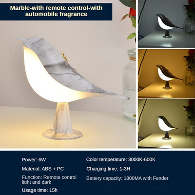 3 värvi voodilamp Loov puutelüliti juhtmevaba lind öövalgusti hämardus heledus USB laetav laua lugemislamp