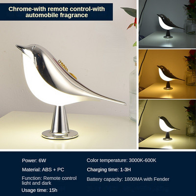 3 värvi voodilamp Loov puutelüliti juhtmevaba lind öövalgusti hämardus heledus USB laetav laua lugemislamp