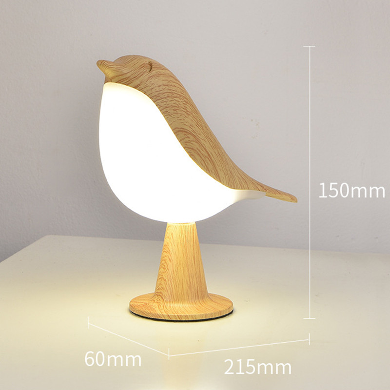 3 värvi voodilamp Loov puutelüliti juhtmevaba lind öövalgusti hämardus heledus USB laetav laua lugemislamp