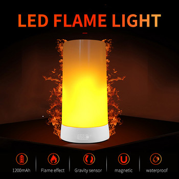 USB LED пламъчна лампа Симулирана светлина с ефект на пламък Реалистична огнена атмосфера Вътрешна декорация за коледен новогодишен подарък
