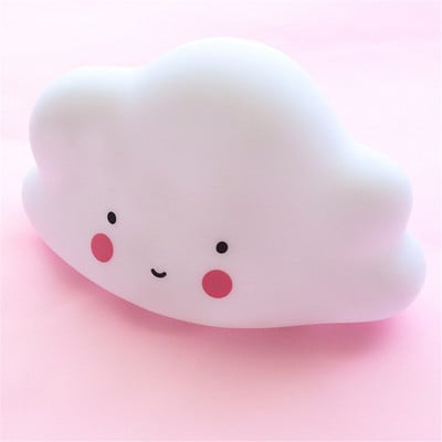 Pilvekujuline nupp Patarei öövalgusti Lastevalgusti beebide lasteaia lamp Magamistoa magamiskoht lastele Tüdrukutele Mänguasi Jõulukingitus