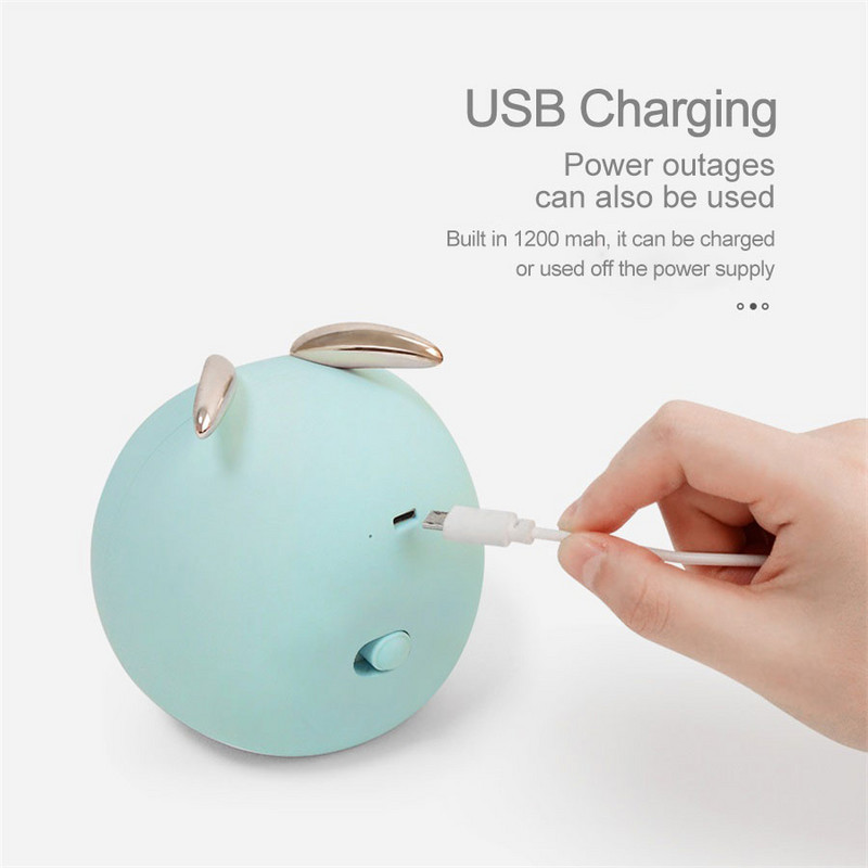 Lampă de noapte drăguță pentru animale de companie, căprior iepuraș, lampă pentru copii, lampă de masă reîncărcabilă prin USB, pentru decorarea casei